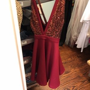 red sparkle dress